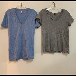 American Apparel and American eagle outfitters lounging tees
